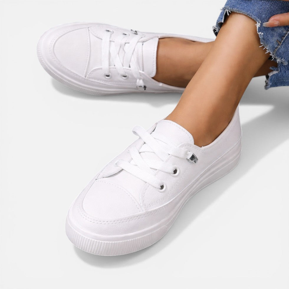 Orthopedic Lace Up Low Top Trainers