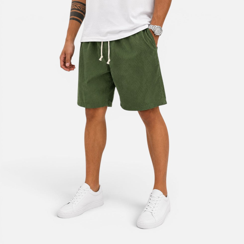 Corduroy Drawstring Shorts