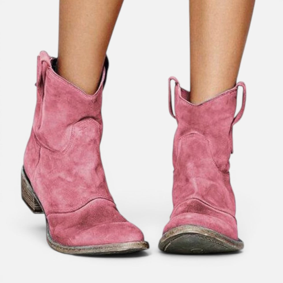 Botines ortopédicos de tacón bajo sin cordones