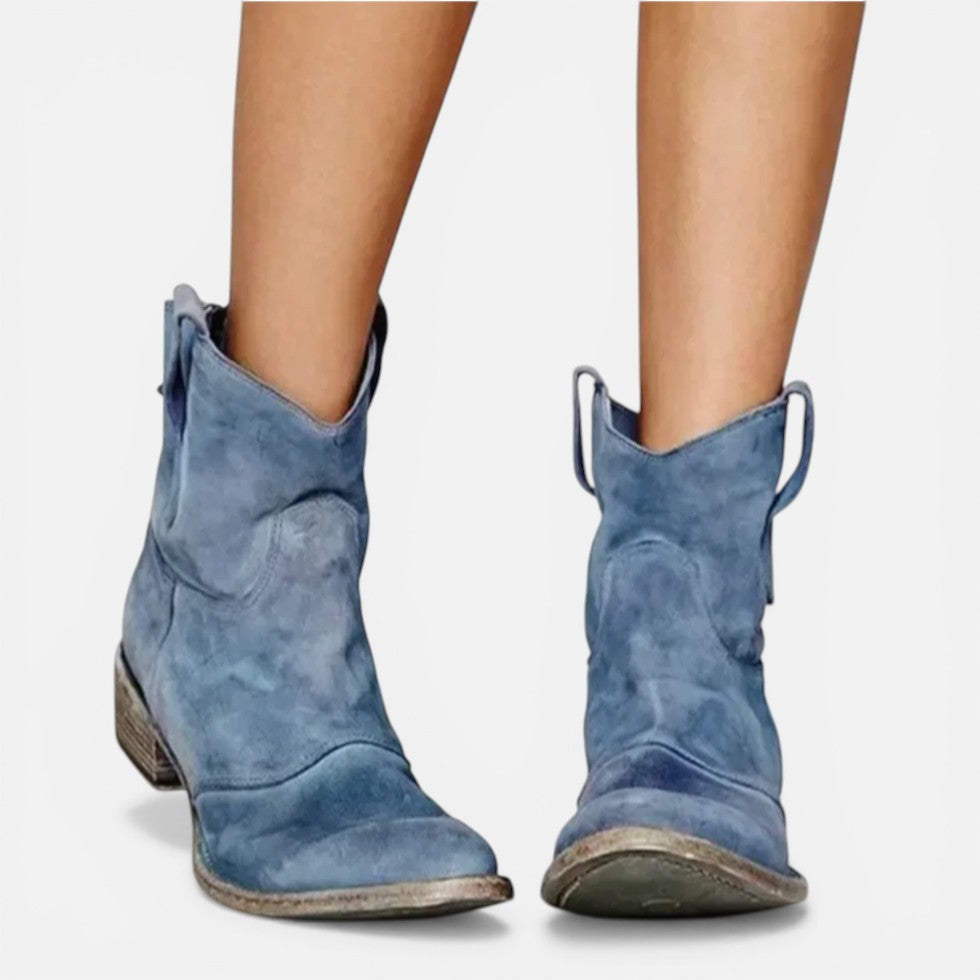 Orthopedic Ankle Boots Low Heel Slip On