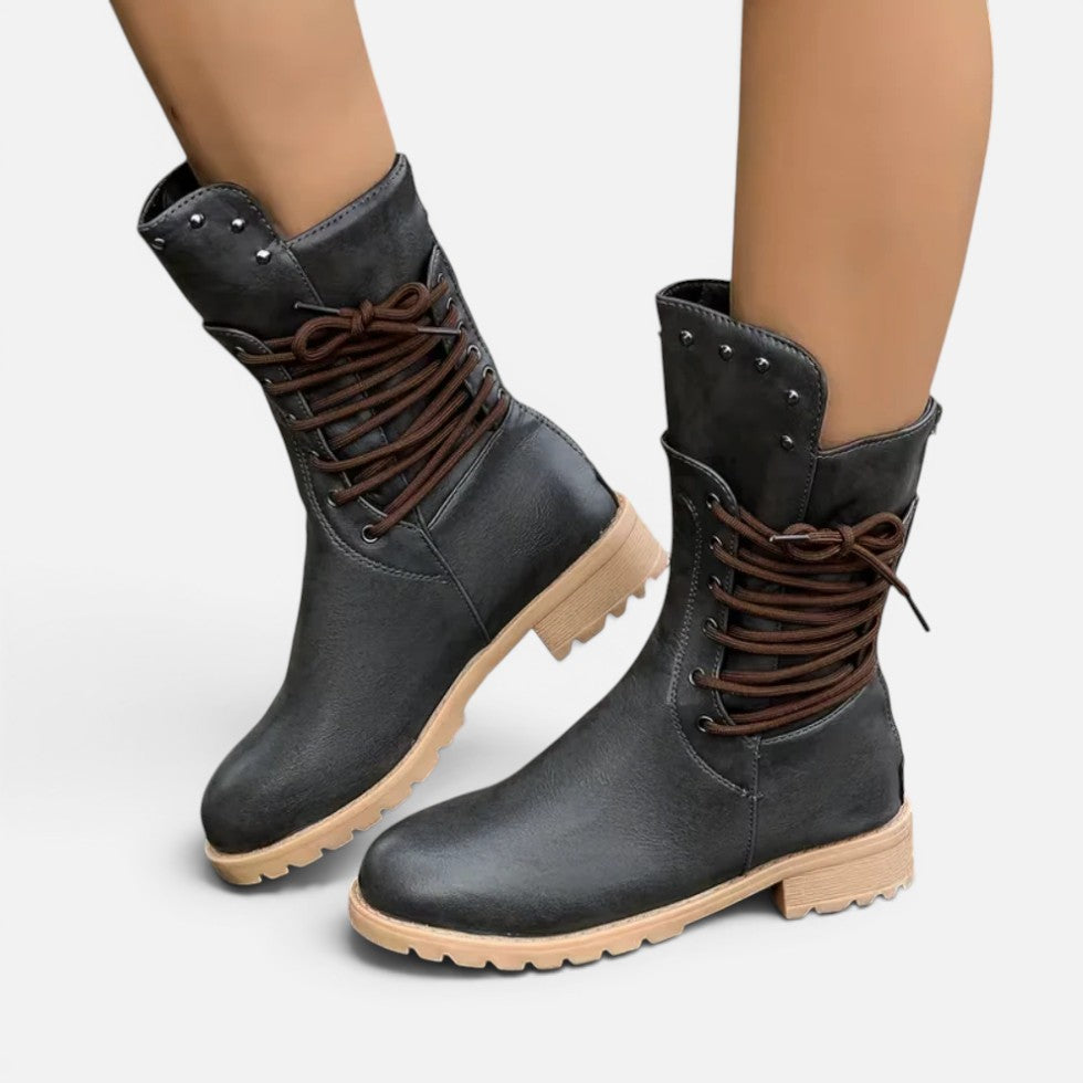 Orthopedic Lace Up Ankle Boots