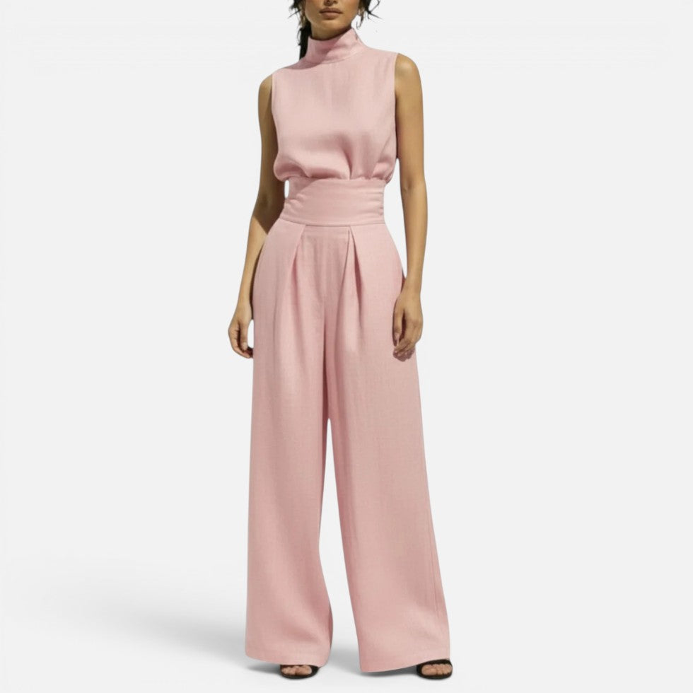 Sleeveless Wide Leg Jumpsuit